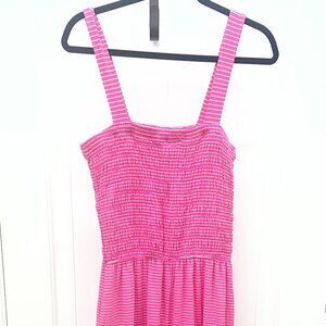 NEW Zenana Sleeveless Women's Plus Size Smocked Top Striped Romper XL